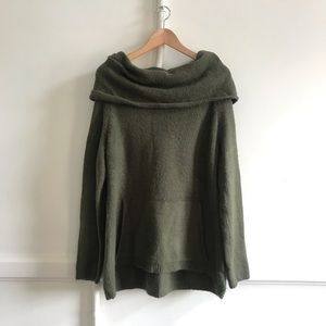Neiman Marcus Green Cowl Pancho